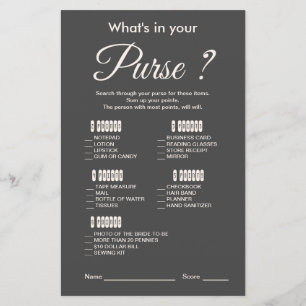 Modern and Elegant Dark Grey Bridal Shower Game