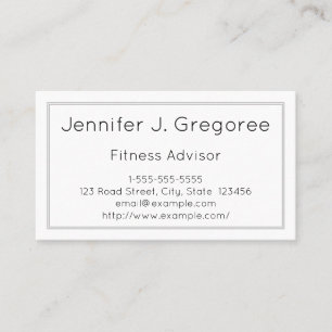 Modern and Elegant Fitness Advisor Business Card