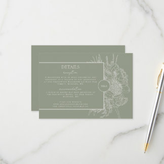Modern and Elegant Floral Boquet Details Card