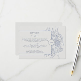 Modern and Elegant Floral Boquet Details Card