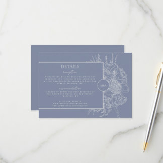 Modern and Elegant Floral Boquet Details Card