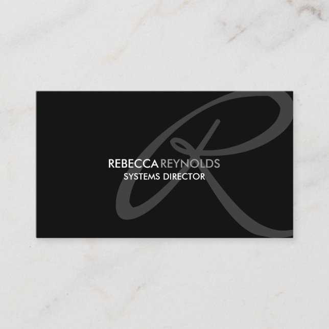 Modern and Elegant Monogram Business Card (Front)