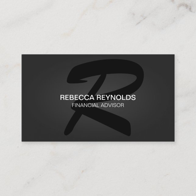 Modern and Elegant Monogram Business Card (Front)