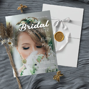 Modern and Elegant Photo Bridal Shower Invitation