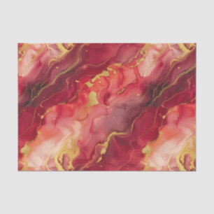 Modern and Elegant Red and Gold Tissue Paper