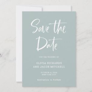 Modern and Elegant   Sea Glass Wedding Save The Date