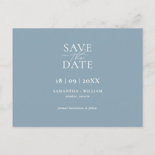 Modern and Elegant Simple Save the Date Announcement Postcard