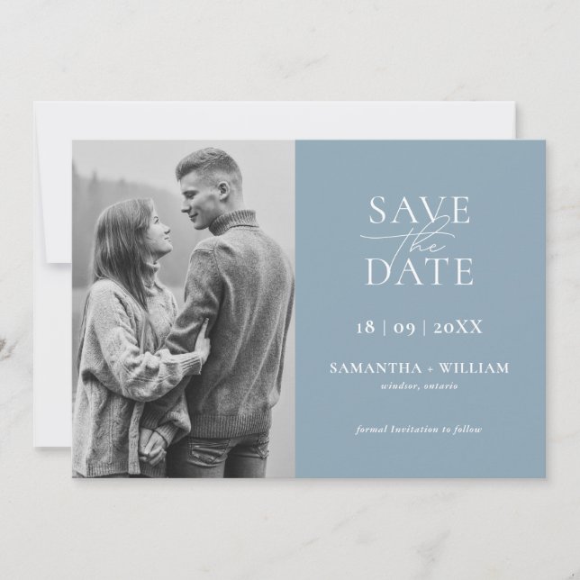 Modern and Elegant Simple Save the Date Invitation (Front)