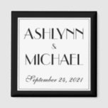 Modern and Elegant Stylish Wedding Date Magnet<br><div class="desc">Modern and Elegant Stylish Wedding Date Magnet - a fun gift for guests,  or use it as a save the date! Easy to customise with your own details and colours.</div>