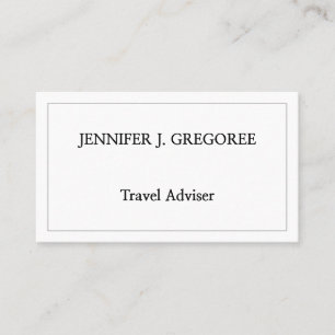 Modern and Elegant Travel Adviser Business Card