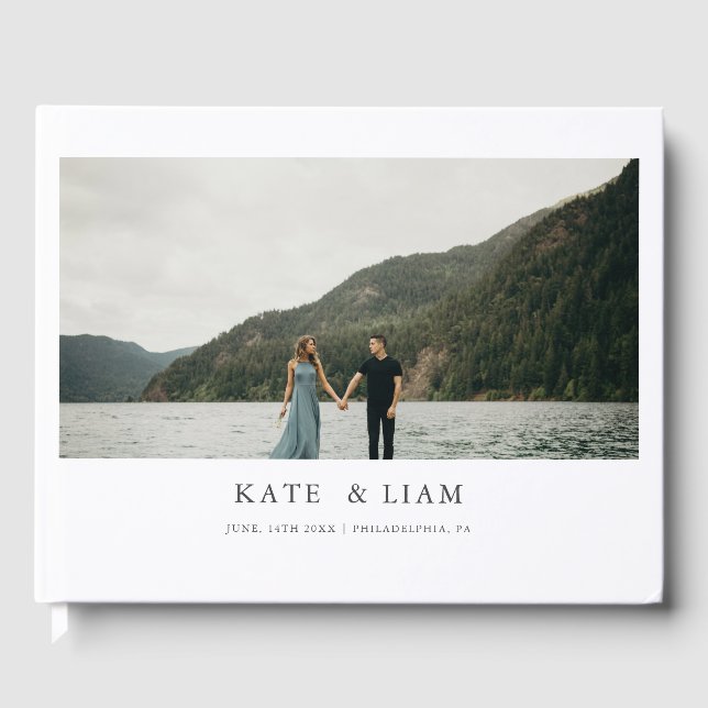 Modern and Elegant Wedding Guest Book (Front)