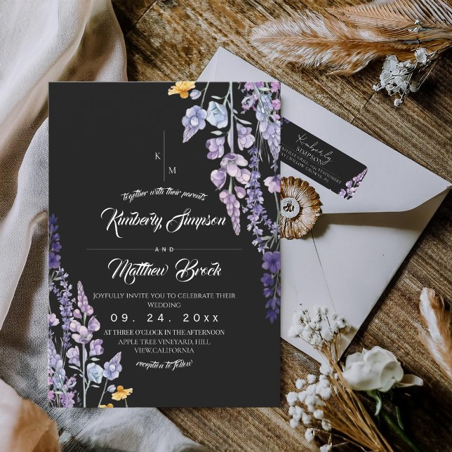 Modern and Elegant Wildflower Rustic Wedding Invitation (Creator Uploaded)