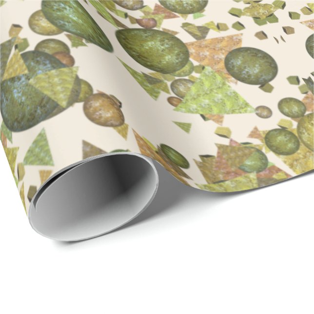 Modern and festive shapes with a glitter look wrapping paper (Roll Corner)