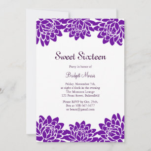 Modern and Floral Birthday Party Invitation