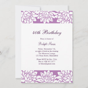 Modern and Floral Birthday Party Invitation