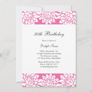 Modern and Floral Birthday Party Invitation