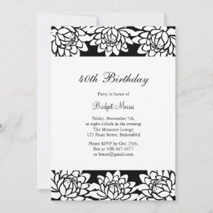 Modern and Floral Birthday Party Invitation