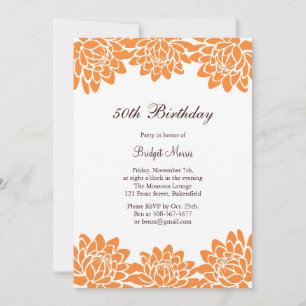 Modern and Floral Birthday Party Invitation