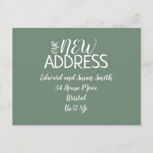Modern and fresh Change of address card