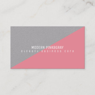 modern and geometric minimal pink grey business card