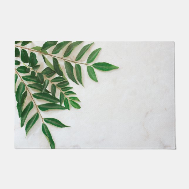 modern and green leaf doormat (Front)