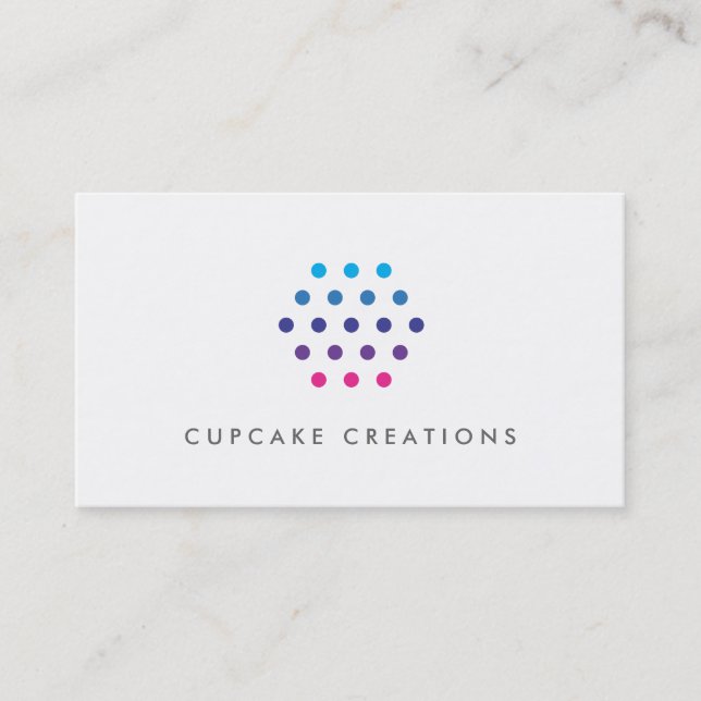 Modern and Minimal Colour Dots Logo Business Card (Front)