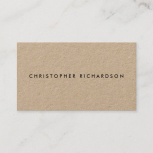 Modern and Minimal on Kraft Business Card