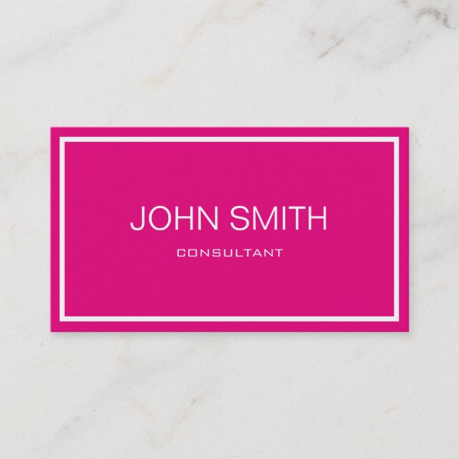 Modern and Minimal Pink Business Card (Front)