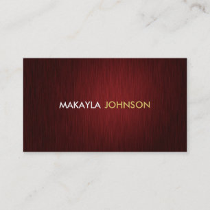 Modern and Minimal Professional Maroon and Gold Business Card