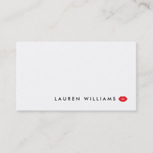 Modern and Minimal Red Lips Beauty 2 Business Card