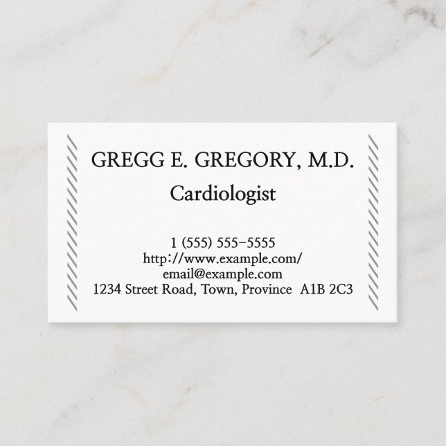 Modern and Minimalist Cardiologist Business Card (Front)