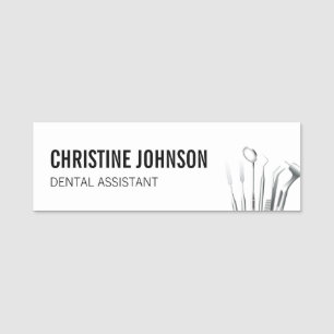 Modern and Minimalist Dental Assistant Name Tag