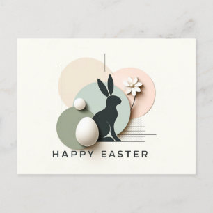 modern and minimalist Easter postcard