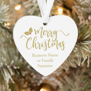 Modern and Minimalist Gold Christmas Ornament