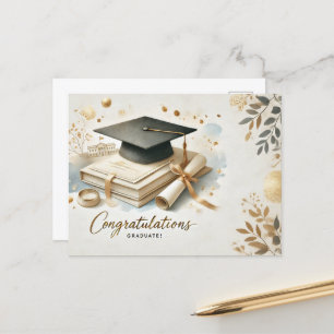 modern and minimalist Graduation Postcard