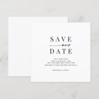Modern and minimalist square save the date
