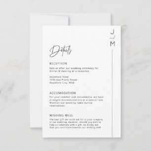 Modern and minimalist typography details card