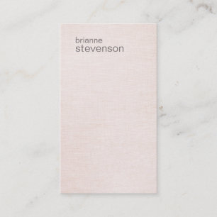 Modern and Minimalistic Light Pink Business Card