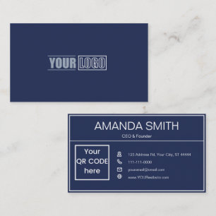 Modern and Professional Minimalist QR Code Team Business Card