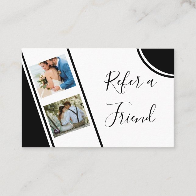 Modern and Professional  Photographer  Referral Card (Front)