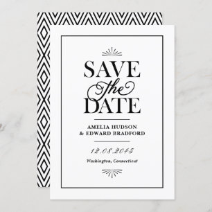 Modern and Script Typography Retro Save the Date