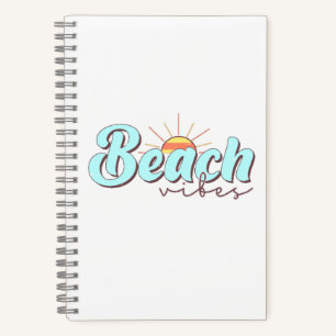 Modern and Simple Beach Vibes White Sketchbook Notebook