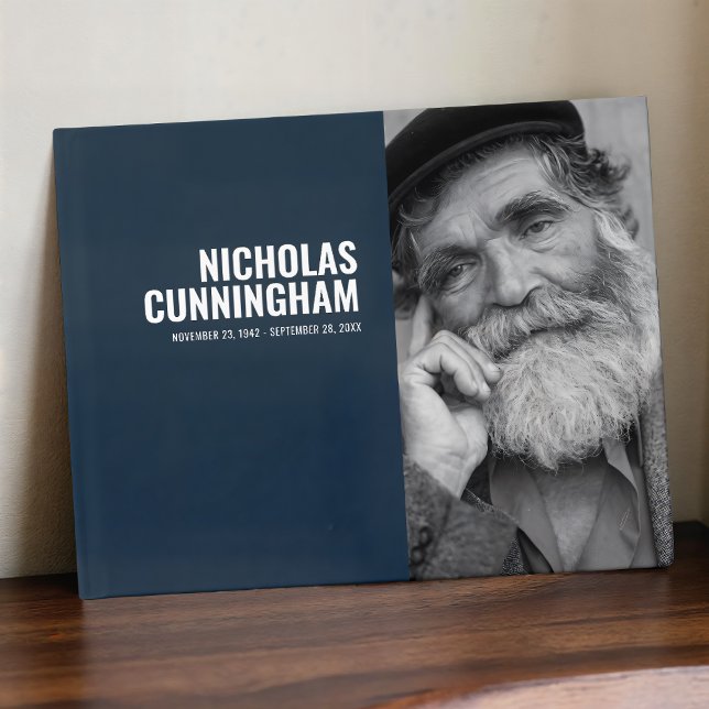 Modern and Simple Custom Photo Memorial Guest Book (Creator Uploaded)