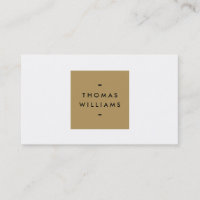 MODERN and SIMPLE GOLD BOX LOGO on WHITE