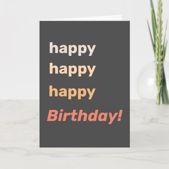 Modern and Simple Happy Birthday Card (Front)