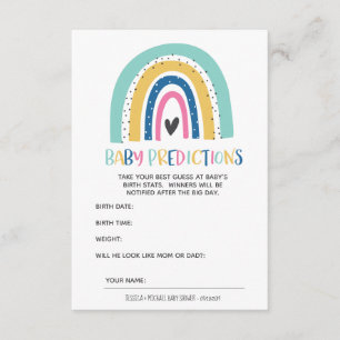 Modern and Simple Hope Rainbow Baby Predictions Enclosure Card