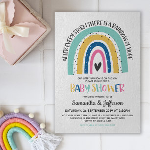 Modern and Simple Hope Rainbow Baby Shower Invitation