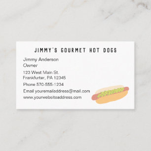 Modern and Simple Hot Dog Custom Business Card