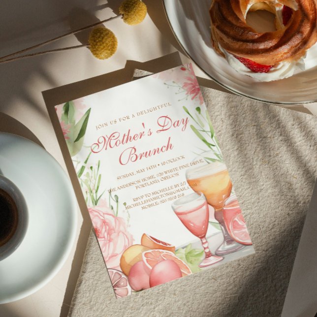 Modern and Simple Mother's Day Brunch Invitation (Creator Uploaded)