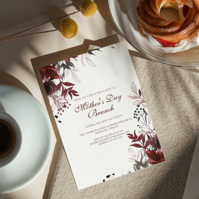Modern and Simple Mother's Day Brunch Invitation (Creator Uploaded)